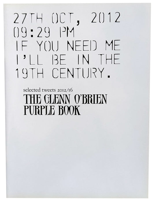 Purple Book - RARE N°Glenn O'Brien